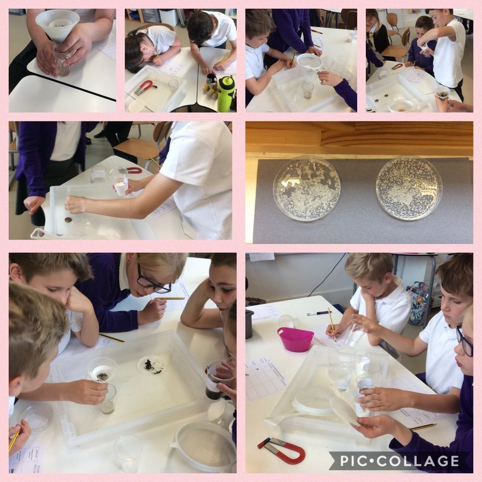 Separating materials experiment